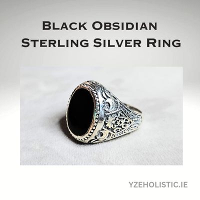 Black Obsidian 925 Sterling Silver Ring