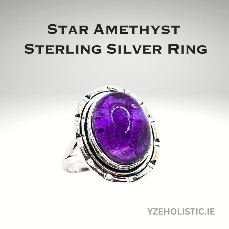 Amethyst Crystal 925 Sterling Silver Ring Small