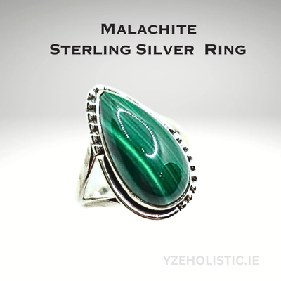 Malachite 925 Sterling Silver Ring 