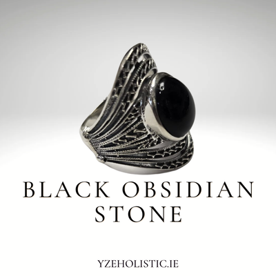 Black Obsidian 925 Sterling Silver Ring