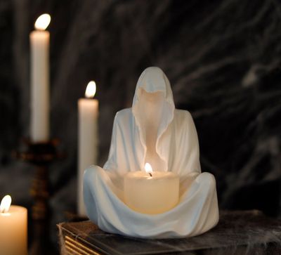 Ghost Candle Holder Figurine 3D Print