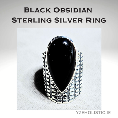 Black Obsidian 925 Sterling Silver Ring