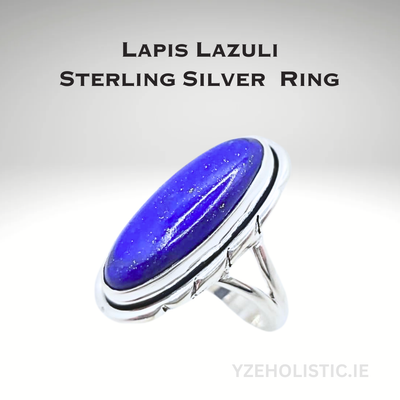Lapis Lazuli Gemstone Sterling Silver Ring 