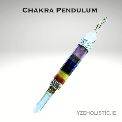 Chakra Pendulum Clear Quartz Energy Amplifier Natural Stone Carving Crystal Dowsing 