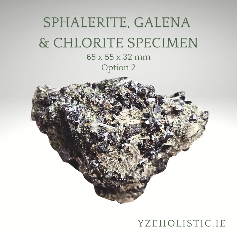 Sphalerite, Galena &amp; Chlorite Specimen Natural Stone and Minerals 