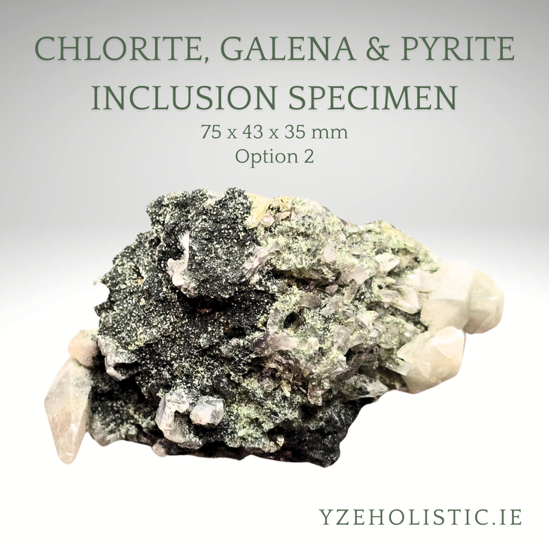 Chlorite, Galena &amp; Pyrite Inclusion Specimen