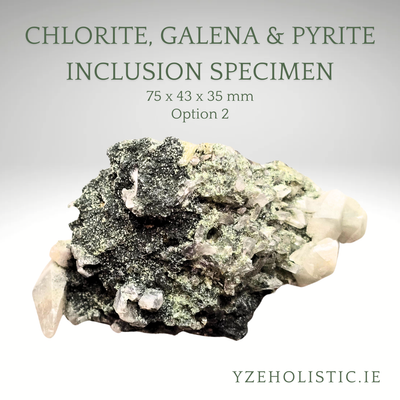 Chlorite, Galena &amp; Pyrite Inclusion Specimen