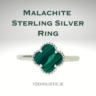 MALACHITE GENUINE STONE 925 STERLING SILVER RING