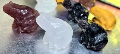 Stone Frog Carvings