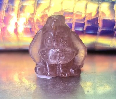 Eeyore &quot;Winnie the Pooh&quot; Character Strawberry Quartz Natural Stone Carving