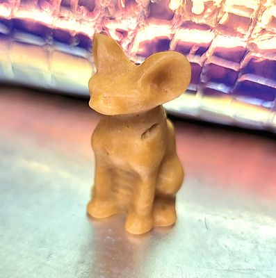 Sphynx Cat Stone Carving Yellow Honey Quartz 