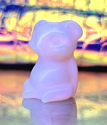 Koala Stone Carving Pink Opalite Animal Crystal Carving 