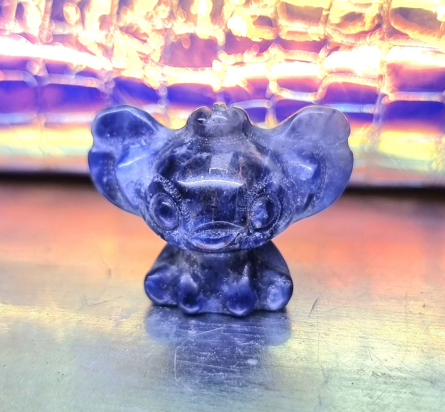 Stitch &quot;Lilo &amp; Stitch&quot; Character Stone Carvings, Stone Type: Sodalite