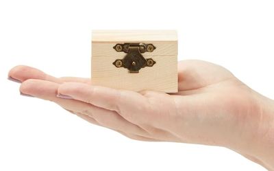 Dachshund Dog Stone Carving with wooden  treasure box