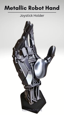 Metallic Robot Hand Figurine 