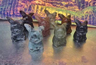 Pikachu &quot;Pokemon&quot; Character Stone Carvings L with Wooden Treasure Box 
