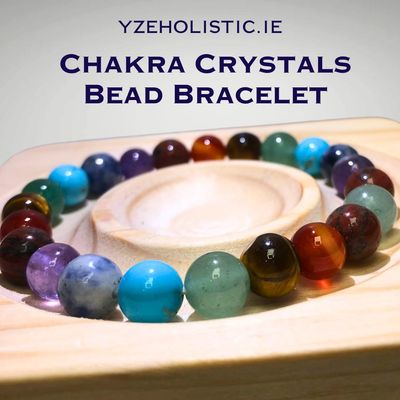 Chakra Crystals Bead Bracelet Elastic 8mm