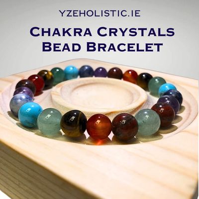 Chakra Crystals Bead Bracelet Elastic 8mm