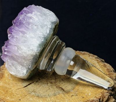 Amethyst Crystal Cluster Bottle Stopper