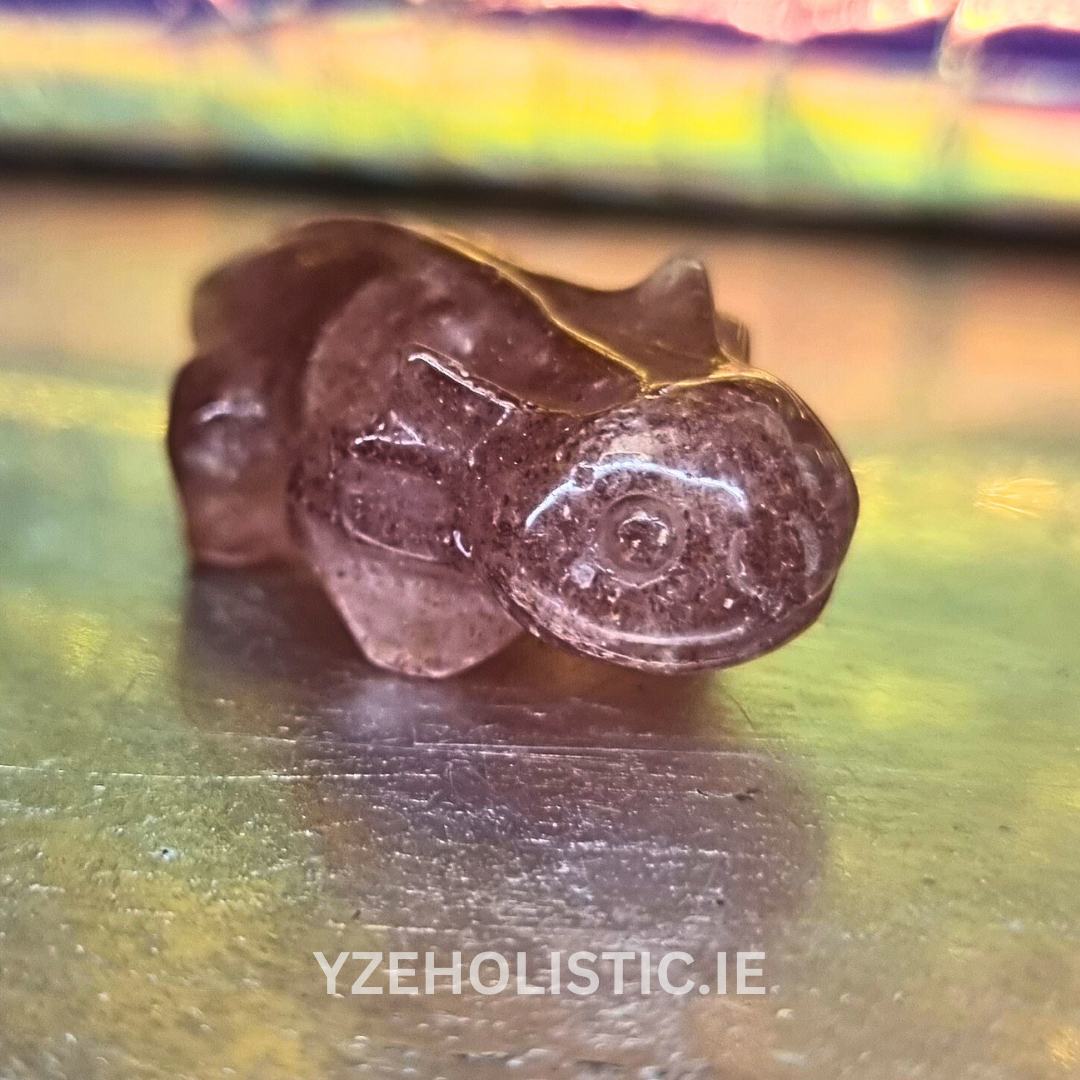 Dragon&#39;s Head Stone Carvings Animal Crystal Carving Figurine, Stone Type: Strawberry Quartz