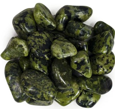 Serpentine Jade Green Tumbled Crystal. Intense healing, speeding recovery Large ±45mm