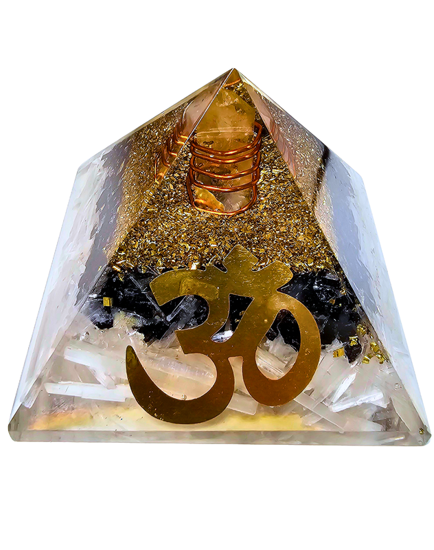Pyramid Tourmaline and Selenite Orgone All level protection 