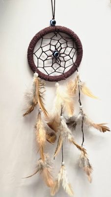 Evil Eye Dreamcatcher Brown Colour Small