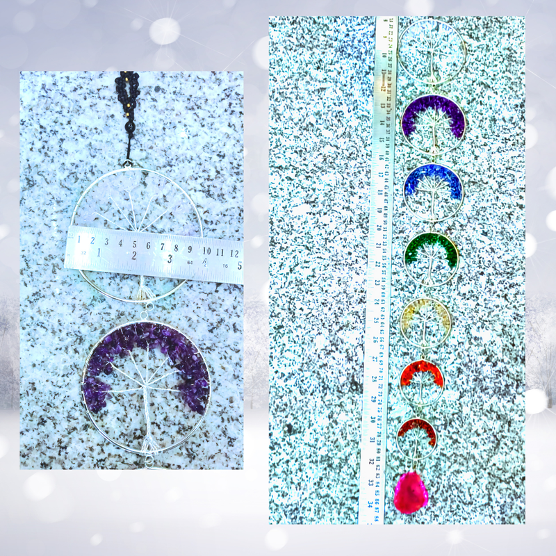 Crystal Dreamcatcher Tree of Life Natural Stone Wirewrapped Large 