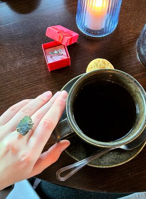 Moldavite Tektite Natural Stone 925 Sterling Silver Ring