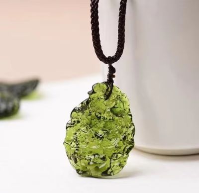 Moldavite Crystal Replica Necklace Pendant