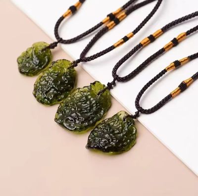 Moldavite Crystal Replica Necklace Pendant