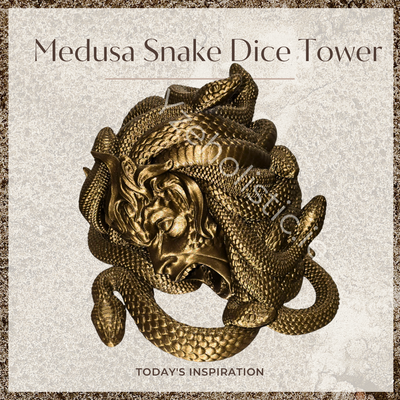 Medusa Snake Dice Tower Ornament Large 3D 