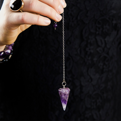 Amethyst Pendulum Crystal Natural Stone 