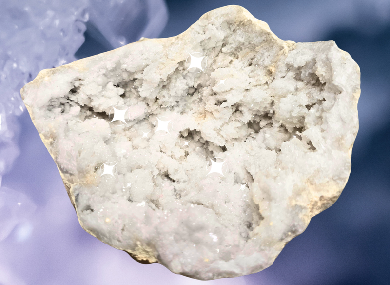 Geode Cluster Clear Quartz Snow White Sparkly Geode XLarge 