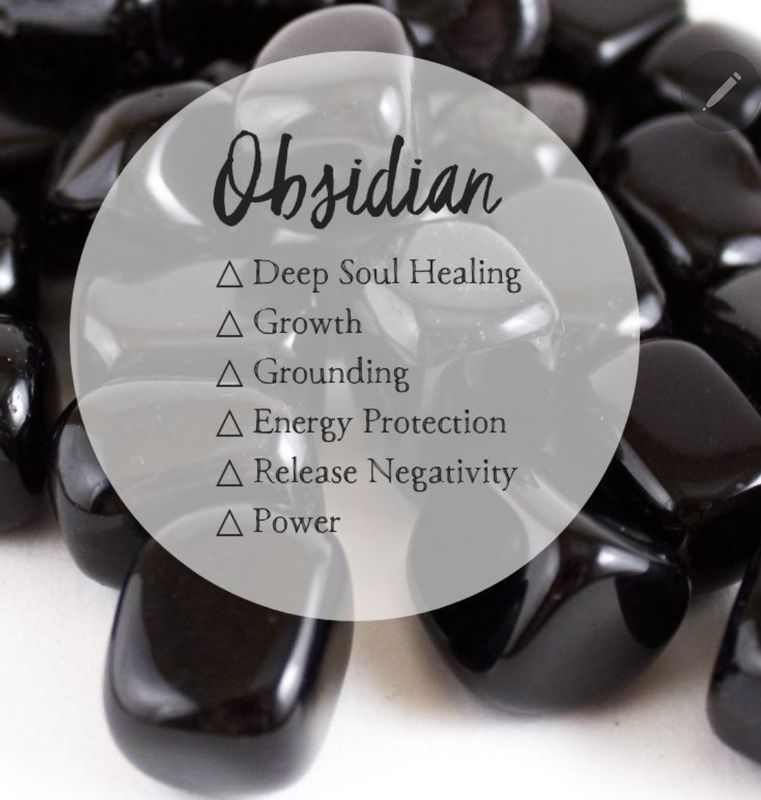 Black Obsidian tumbled stone