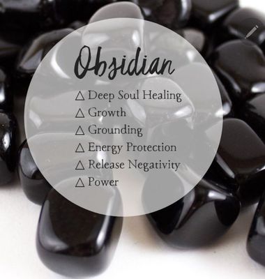 Black Obsidian tumbled stone