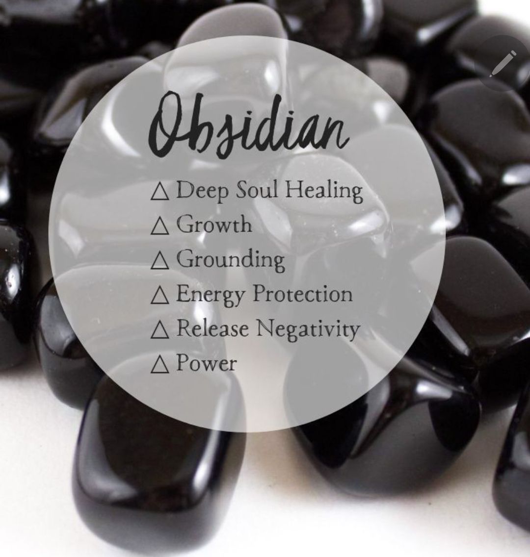 Black Obsidian tumbled stone