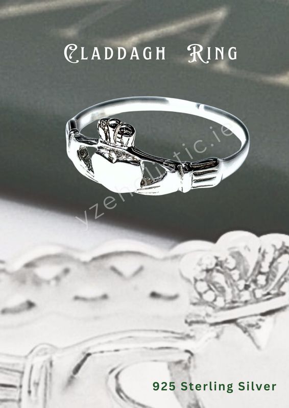 925 Sterling Silver Claddagh Celtic Ring