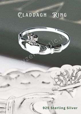 925 Sterling Silver Claddagh Celtic Ring