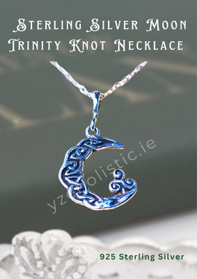 Moon Trinity Knot Sterling Silver Pendant Necklace