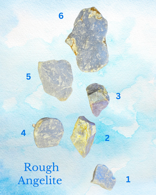 Rough Angelite Natural Stone Crystal
