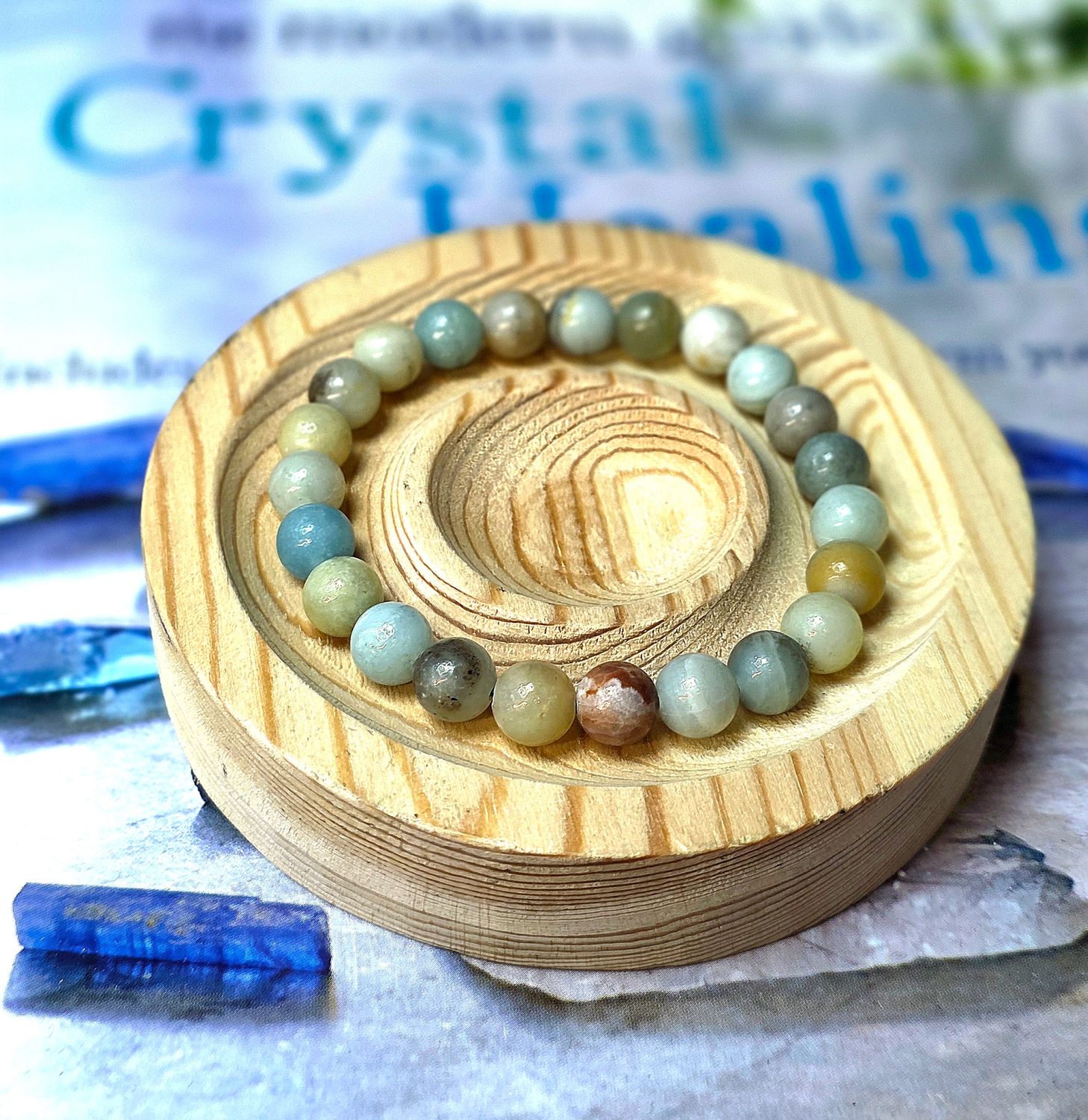 Amazonite Bracelet Natural Stone Elastic 8mm
