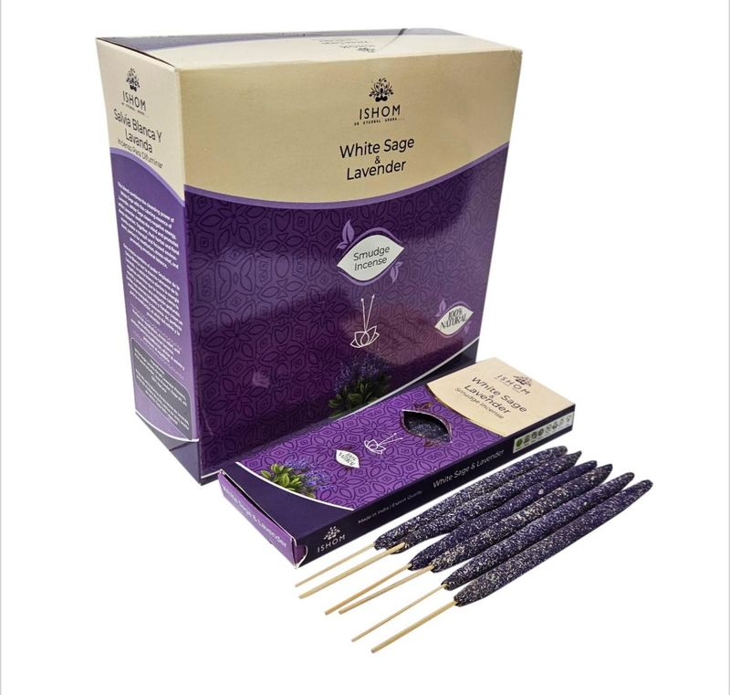 White Sage &amp; Lavender Incene Sticks Organic Herbal Smudge Insence Sticks