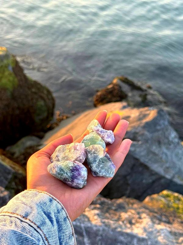 Rough Rainbow Fluorite Specimen NaturalStone - Inspiration &amp; Positivity 