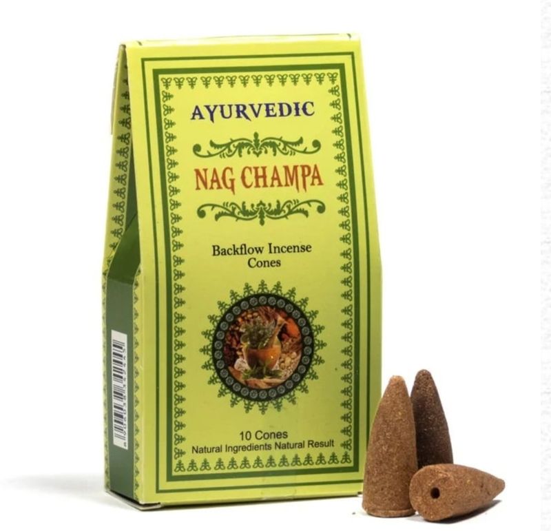 Ayurvedic Nag Champa backflow incense cones