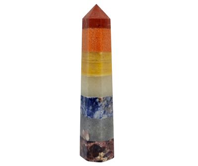 7 Chakra Tower Obelisk L 11.5cm -13cm