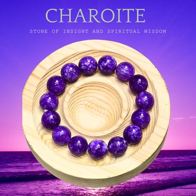 Charoite Crystal Bracelet 10-12mm