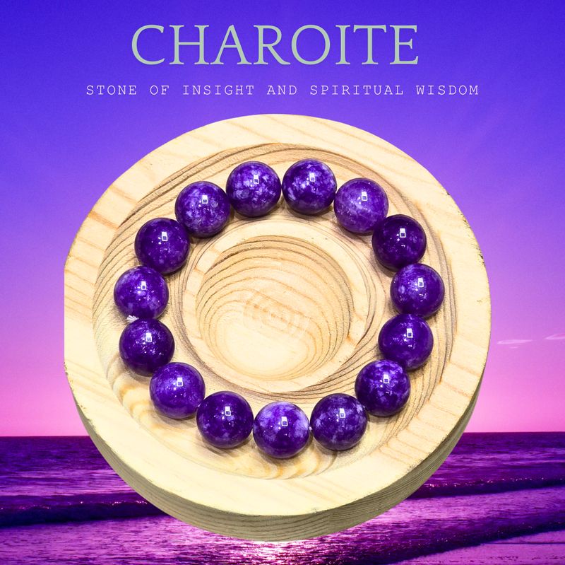 Charoite Crystal Bracelet 10-12mm