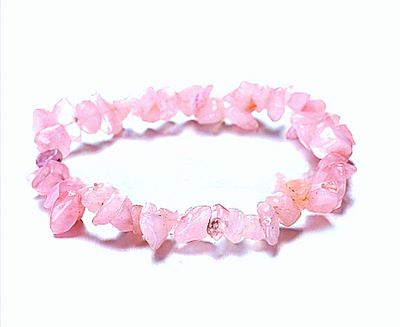 Rose Quartz Crystal Chip Bracelet 
