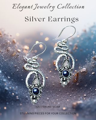 Naga Ring 925 Sterling Silver Earrings Earrings Indonesian 